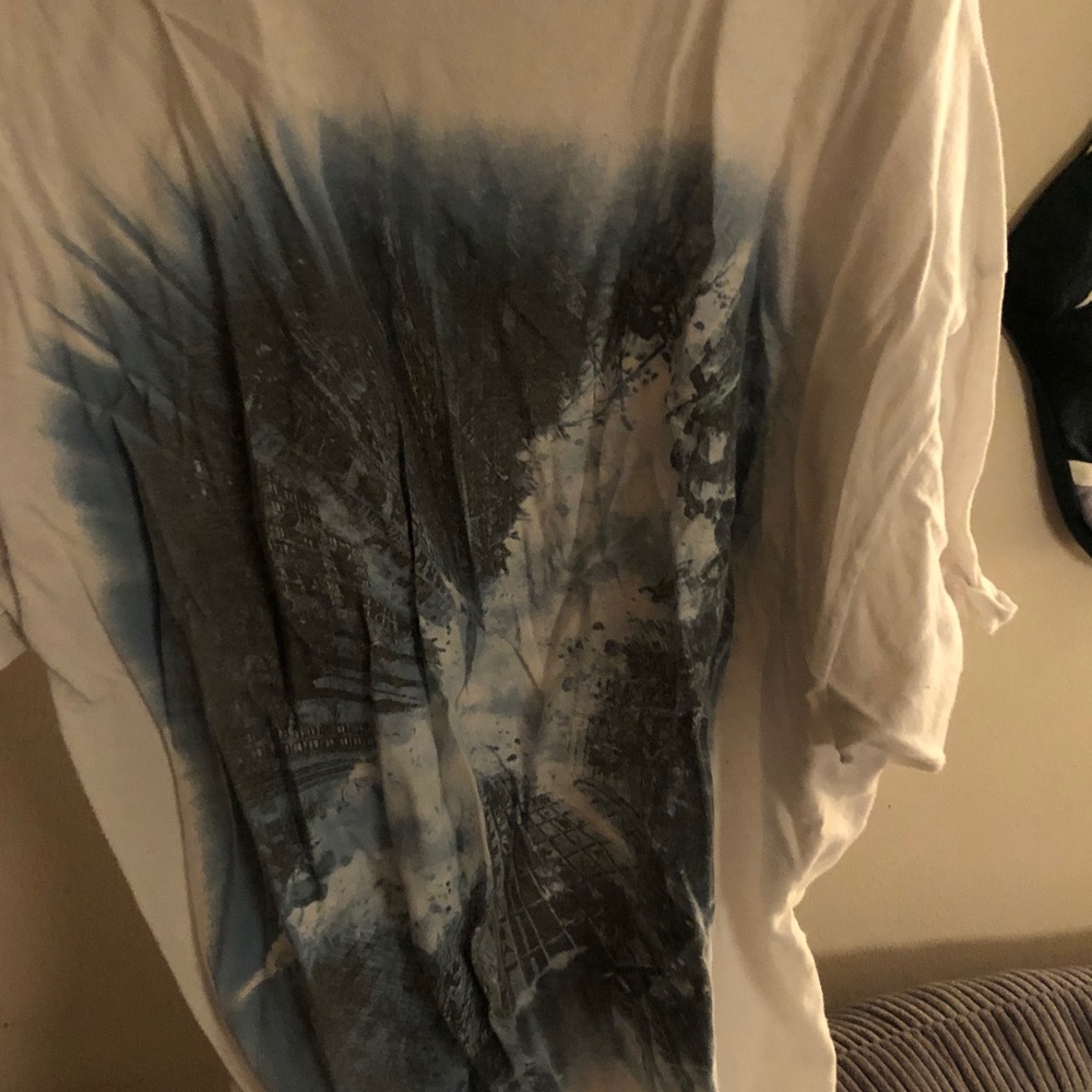 Men's Graphic T-Shirt in Blue and White